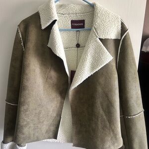 Vigoss Women's Olive Teddy Jacket